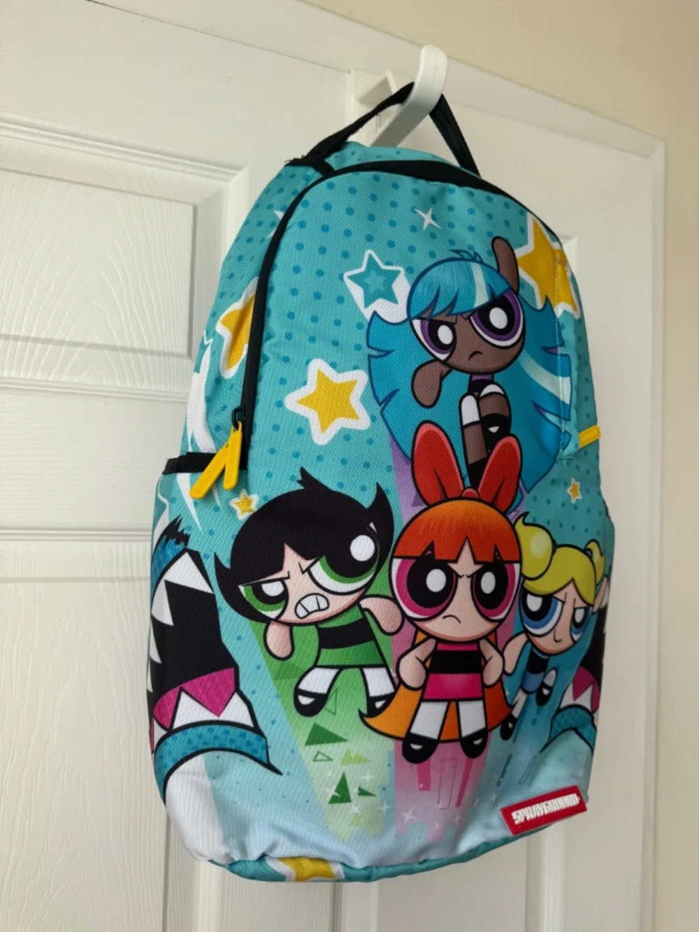 Sprayground Powderpuff Girls Limited Edition Shark Backpack Cartoon Bag
